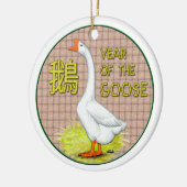Jahr der Gans Keramik Ornament (Links)