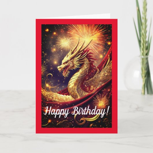 Jahr der Geburtskarte des Drachen Karte (Vorderseite)