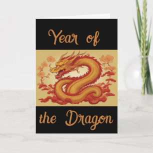 Jahr der Grußkarte des Drachen Karte