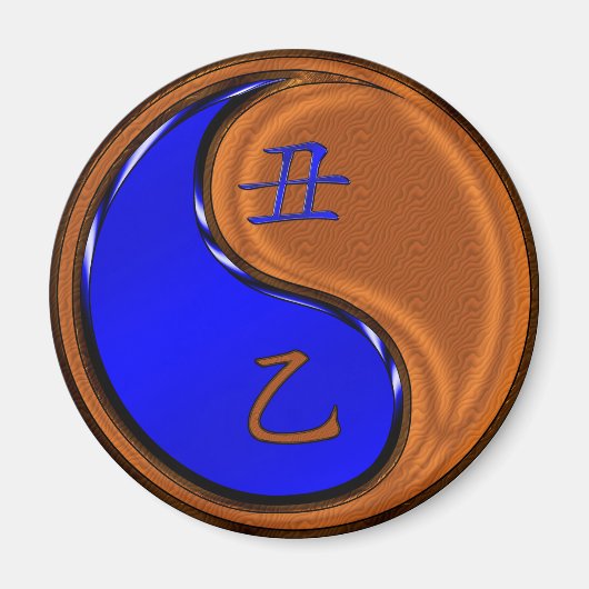 Jahr der Holzochse Magnet (Vorne)