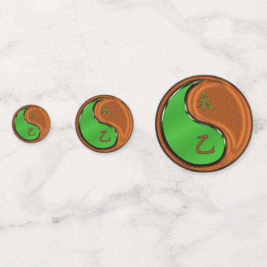 Jahr der Holzziege Konfetti (Vorderseiten)