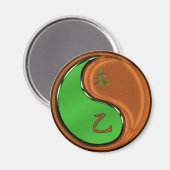 Jahr der Holzziege Magnet (Vorderseite/Rückseite)