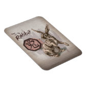 Jahr der Kaninchen-Chinesischen Zodiakkunst Magnet (Rechte Seite)