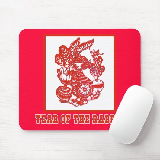 Jahr der Kaninchen-chinesisches Mousepad (Mit Mouse)