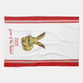 Jahr der Kaninchen Chinesisches Neujahr 2023 Zodia Geschirrtuch (Horizontal)