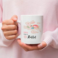 Jahr der Kaninchen und Blume