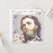 Jahr der katholischen Gedenktafel des hl. Joseph Karte (Vorderseite/Rückseite Beispiel)