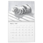 Jahr der Katzen-Zeichnungen Kalender (Feb 2027)