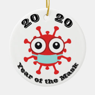 Jahr der Maske 2020 Keramik Ornament