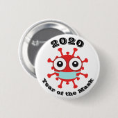 Jahr der Maske Button (Vorne & Hinten)
