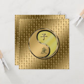 Jahr der Metallratte Karte (Vorderseite/Rückseite Beispiel)