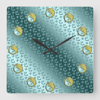 Jahr der Metallschlange Quadratische Wanduhr