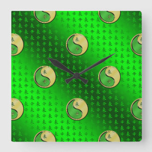 Jahr der Metallziege Quadratische Wanduhr