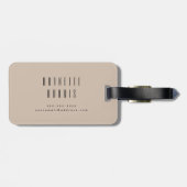 Jahr der neutralen Minimalistischen Bezeichnung Gepäckanhänger (Rückseite horizontal)