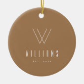 Jahr der neutralen Minimalistischen Bezeichnung Keramik Ornament (Vorne)