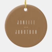 Jahr der neutralen Minimalistischen Bezeichnung Keramik Ornament (Hinten)