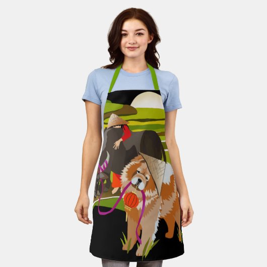 JAHR DER OX 2021- Chow-All-Over-Print-Schürze Schürze (Getragen)