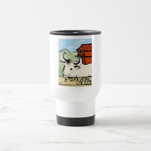 Jahr der Ox-Tasse Reisebecher (Mittel)