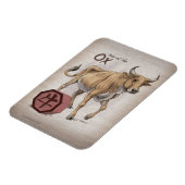Jahr der Oxchinesischen Zodiakkunst Magnet (Linke Seite)