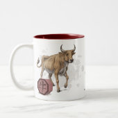 Jahr der Oxchinesischen Zodiakkunst Zweifarbige Tasse (Links)