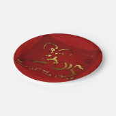 Jahr der Papierplatte für Rammschaf- oder Ziegenpa Pappteller (Schrägansicht)