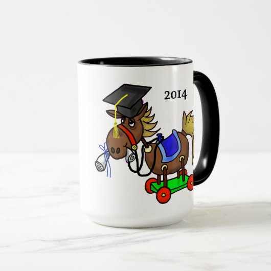 Jahr der PferdeAbschluss-Tasse fertigen sie Tasse (VorderseiteRechts)