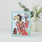 Jahr der Pferdepostkarte Feiertagspostkarte (Stehend Vorderseite)