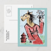 Jahr der Pferdepostkarte Feiertagspostkarte (Vorne/Hinten)