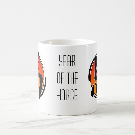 Jahr der PferdeTasse Kaffeetasse (Mittel)