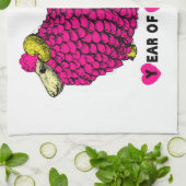 Jahr der Rammschaf oder Ziege Pink Küchentuch (Gefaltet)