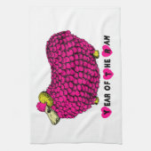 Jahr der Rammschaf oder Ziege Pink Küchentuch (Vertikal)