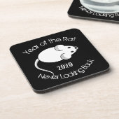 Jahr der Ratte 2020 - Blick nie zurück Getränkeuntersetzer (Linke Seite)