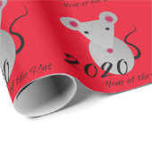 Jahr der Ratte 2020 Geschenkpapier (Rolleneckpunkt)