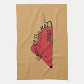 Jahr der Ratte 2020 Geschirrtuch (Vertikal)