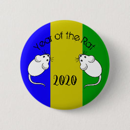 Jahr der Ratte 2020 Maus mit Text Button