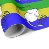 Jahr der Ratte 2020 Maus mit Text Geschenkpapier (Rolleneckpunkt)