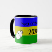 Jahr der Ratte 2020 Maus mit Text Tasse (Vorderseite Links)
