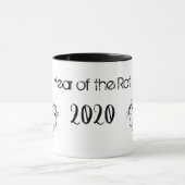 Jahr der Ratte 2020 Maus mit Text Tasse (Zentrum)