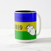 Jahr der Ratte 2020 Maus mit Text Zweifarbige Tasse (VorderseiteRechts)