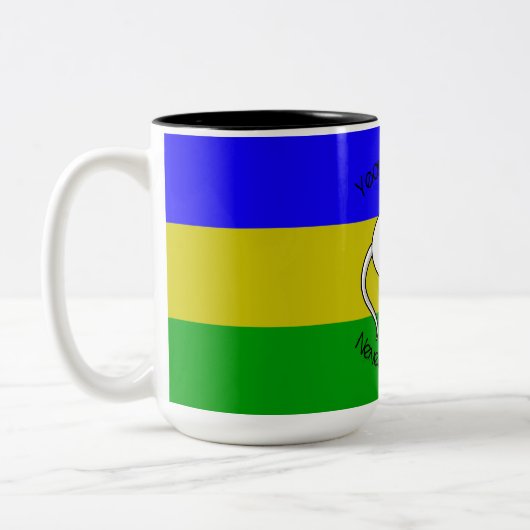 Jahr der Ratte 2020 Maus mit Text Zweifarbige Tasse (Links)