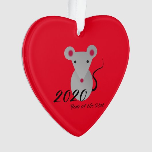 Jahr der Ratte 2020 Ornament (Vorderseite)