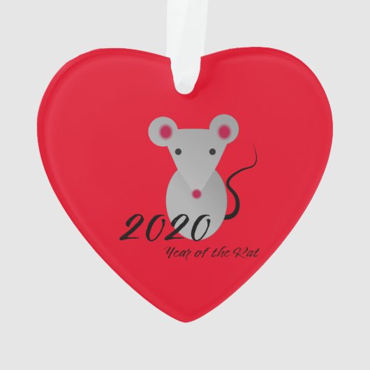 Jahr der Ratte 2020 Ornament (Rückseite)