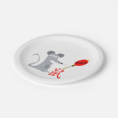 Jahr der Ratte 2020 Pappteller (Schrägansicht)