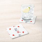 Jahr der Ratte 2020 Rechteckiger Pappuntersetzer (Vor Ort)