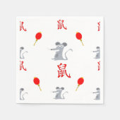 Jahr der Ratte 2020 Serviette (Vorderseite)
