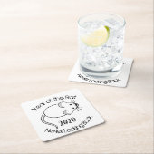 Jahr der Ratte Blickt nie zurück 2020 Maus Rechteckiger Pappuntersetzer (Vor Ort)