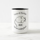 Jahr der Ratte Blickt nie zurück 2020 Vision Tasse (Zentrum)