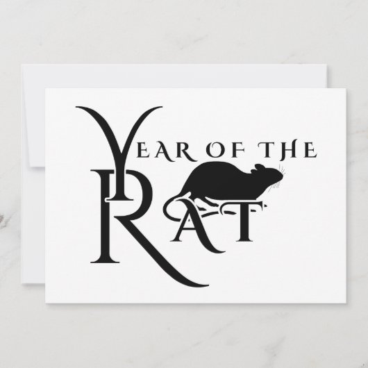 Jahr der Ratte Einladung (Vorderseite)