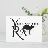 Jahr der Ratte Einladung (Stehend Vorderseite)