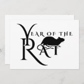 Jahr der Ratte Einladung (Vorne/Hinten)